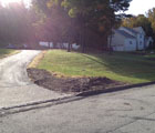 recently installed paver driveway apron