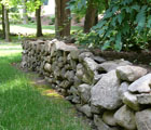 dry stack field stone wall