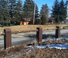 Mountain Creek wood and wire fence along Rt 9