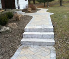 stone paver path and steps