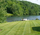 maintained waterfront lawn